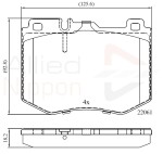 ALLIED NIPPON Piduriklotsi komplekt,  ketaspidur ADB02348