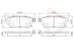 ALLIED NIPPON Piduriklotsi komplekt,  ketaspidur ADB02487