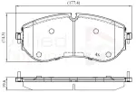 ALLIED NIPPON Piduriklotsi komplekt,  ketaspidur ADB02528