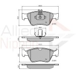 ALLIED NIPPON Piduriklotsi komplekt,  ketaspidur ADB0274