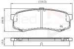ALLIED NIPPON Piduriklotsi komplekt,  ketaspidur ADB0404