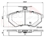 ALLIED NIPPON Piduriklotsi komplekt,  ketaspidur ADB0511
