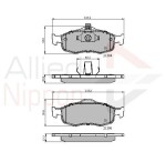 ALLIED NIPPON Piduriklotsi komplekt,  ketaspidur ADB0514