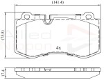 ALLIED NIPPON Piduriklotsi komplekt,  ketaspidur ADB06020