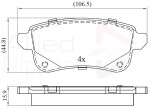 ALLIED NIPPON Piduriklotsi komplekt,  ketaspidur ADB06124
