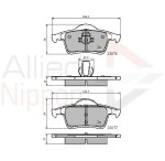 ALLIED NIPPON Piduriklotsi komplekt,  ketaspidur ADB0729