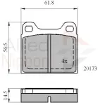 ALLIED NIPPON Piduriklotsi komplekt,  ketaspidur ADB0731
