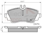 ALLIED NIPPON Piduriklotsi komplekt,  ketaspidur ADB0748