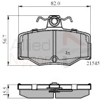 ALLIED NIPPON Piduriklotsi komplekt,  ketaspidur ADB0878