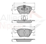 ALLIED NIPPON Piduriklotsi komplekt,  ketaspidur ADB0913