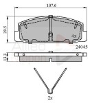 ALLIED NIPPON Piduriklotsi komplekt,  ketaspidur ADB0986