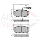 ALLIED NIPPON Piduriklotsi komplekt,  ketaspidur ADB11040