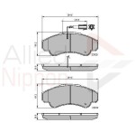 ALLIED NIPPON Piduriklotsi komplekt,  ketaspidur ADB11041
