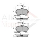 ALLIED NIPPON Piduriklotsi komplekt,  ketaspidur ADB11250