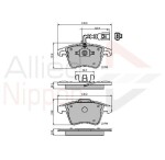 ALLIED NIPPON Piduriklotsi komplekt,  ketaspidur ADB11311