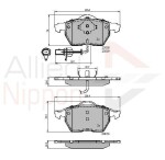 ALLIED NIPPON Piduriklotsi komplekt,  ketaspidur ADB11542