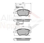 ALLIED NIPPON Piduriklotsi komplekt,  ketaspidur ADB12047