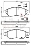 ALLIED NIPPON Piduriklotsi komplekt,  ketaspidur ADB12227