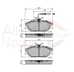 ALLIED NIPPON Piduriklotsi komplekt,  ketaspidur ADB1526