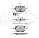 ALLIED NIPPON Piduriklotsi komplekt,  ketaspidur ADB1715