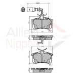 ALLIED NIPPON Piduriklotsi komplekt,  ketaspidur ADB1797