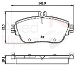 ALLIED NIPPON Piduriklotsi komplekt,  ketaspidur ADB32208
