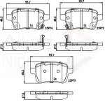 ALLIED NIPPON Piduriklotsi komplekt,  ketaspidur ADB32279