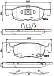 ALLIED NIPPON Piduriklotsi komplekt,  ketaspidur ADB32301