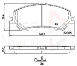 ALLIED NIPPON Piduriklotsi komplekt,  ketaspidur ADB32304