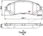 ALLIED NIPPON Piduriklotsi komplekt,  ketaspidur ADB32314