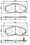 ALLIED NIPPON Piduriklotsi komplekt,  ketaspidur ADB36066