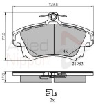 ALLIED NIPPON Piduriklotsi komplekt,  ketaspidur ADB3813