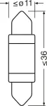 ams-OSRAM Hõõgpirn LEDriving® SL LED 12V 0,  6W 6418DWP-1BL