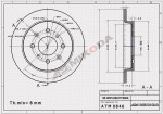 MIKODA 0846 / rear brake disc 239x9 p