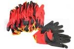 MERCATOR RP00100005 / polyester gloves, red, 10/XL, 12 pairs