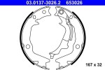 ATE Käsipiduri klotsid (seisupidur) 03.0137-3026.2