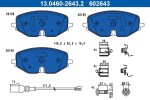 ATE Комплект тормозных колодок,  дисковый тормоз 13.0460-2643.2