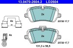 Piduriklotsi komplekt,  ketaspidur ATE Ceramic 13.0470-2604.2