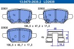 Piduriklotsi komplekt,  ketaspidur ATE Ceramic 13.0470-2638.2