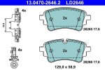 Piduriklotsi komplekt,  ketaspidur ATE Ceramic 13.0470-2646.2