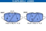 Piduriklotsi komplekt,  ketaspidur ATE Ceramic 13.0470-2653.2