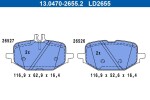 Piduriklotsi komplekt,  ketaspidur ATE Ceramic 13.0470-2655.2
