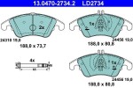  Piduriklotsi komplekt,ketaspidur ATE Ceramic 13.0470-2734.2