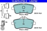 Piduriklotsi komplekt,  ketaspidur ATE Ceramic 13.0470-2782.2