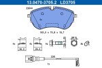 Piduriklotsi komplekt,  ketaspidur ATE Ceramic 13.0470-3705.2