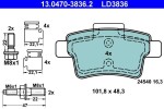 Piduriklotsi komplekt,  ketaspidur ATE Ceramic 13.0470-3836.2