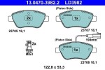 Piduriklotsi komplekt,  ketaspidur ATE Ceramic 13.0470-3982.2