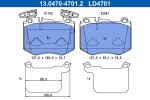 Piduriklotsi komplekt, ketaspidur ATE Ceramic 13.0470-4701.2