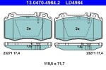 Piduriklotsi komplekt,  ketaspidur ATE Ceramic 13.0470-4984.2