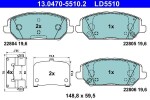 Piduriklotsi komplekt,  ketaspidur ATE Ceramic 13.0470-5510.2